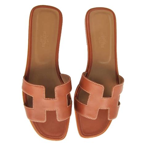 hermes leather sandals.